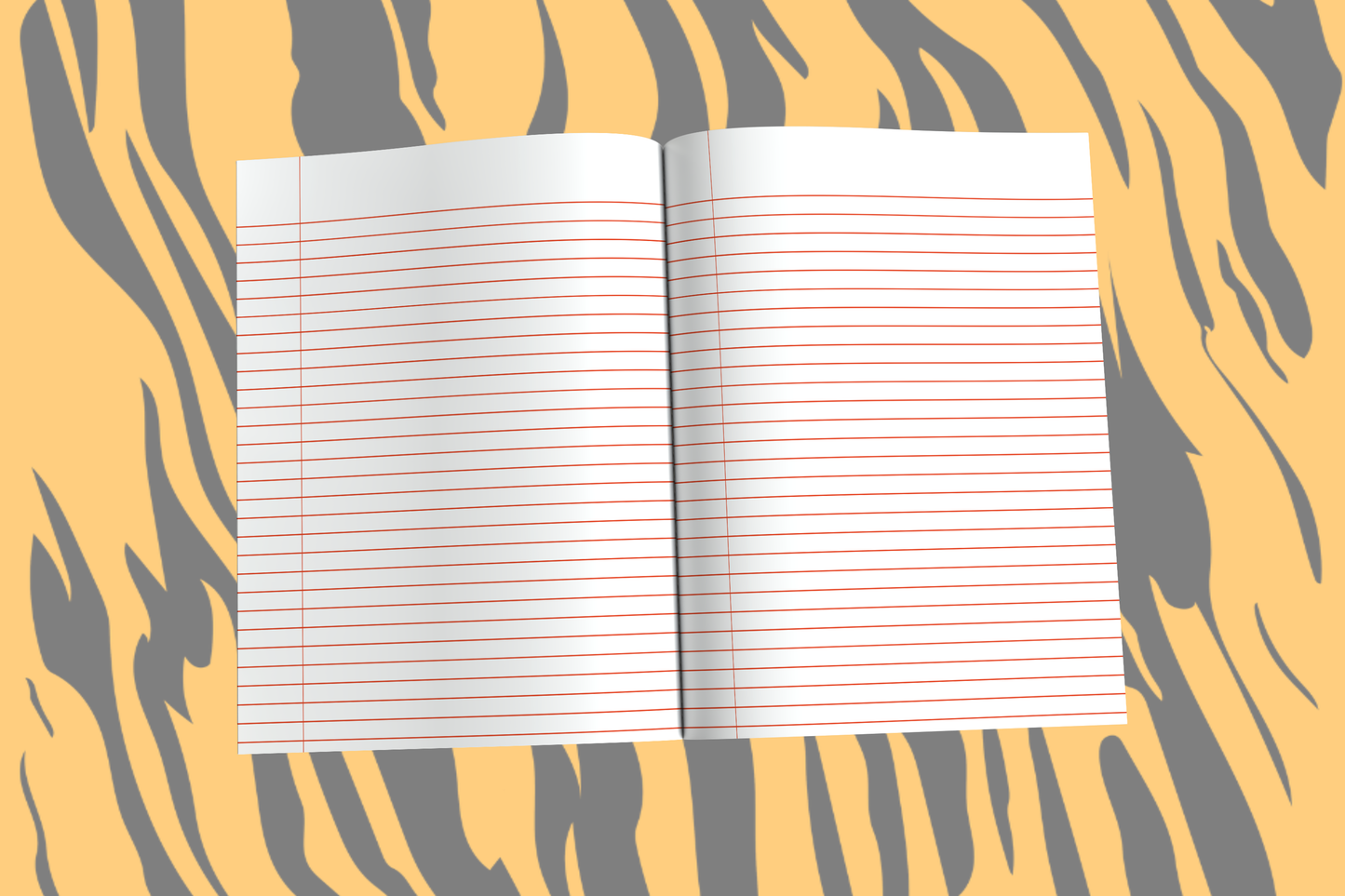 Striped Serenity A Tiger's Mental Journey: Tiger-Themed Composition Notebook