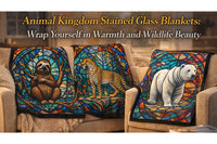 Animal Kingdom Stained Glass Blankets: Wrap Yourself in Warmth and Wildlife Beauty