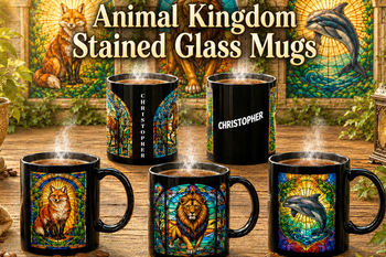 Animal Kingdom Stained Glass Mugs