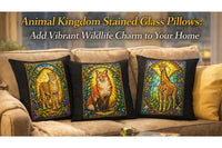 Animal Kingdom Stained Glass Pillows: Add Vibrant Wildlife Charm to Your Home