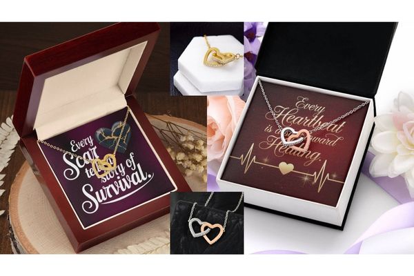 Interlocking Hearts Necklace - a meaningful gift symbolizing love, connection, and healing
