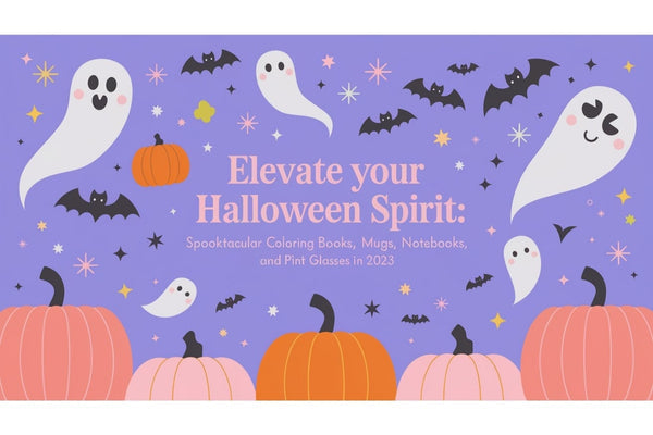 Halloween coloring books, mugs, notebooks, and pint glasses - spooktacular festive gifts for mental wellness and creative self-care