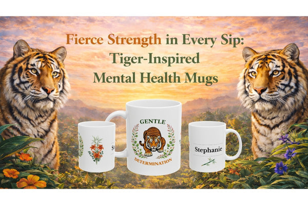 Fierce Strength in Every Sip: Tiger-Inspired Mental Health Mugs