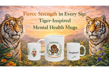 Fierce Strength in Every Sip: Tiger-Inspired Mental Health Mugs