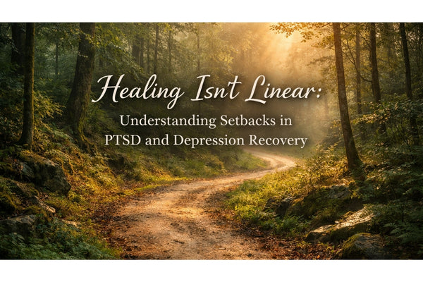 Healing isn't linear - understanding setbacks in PTSD and depression recovery with self-compassion and encouragement