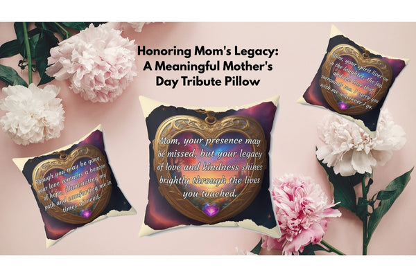Mom's Legacy Mother's Day tribute pillow - a heartfelt memorial gift to honor and celebrate mothers who have passed