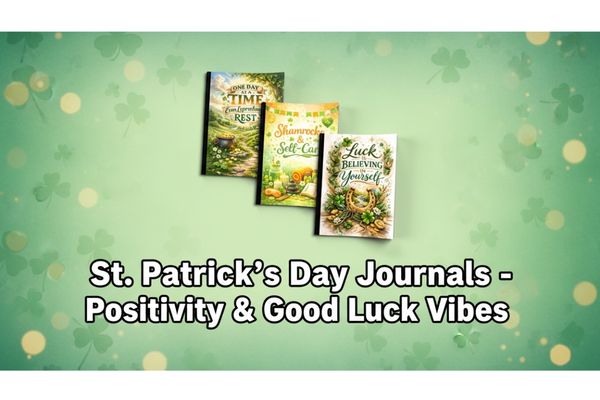St. Patrick's Day journals with uplifting affirmations and Irish charm - perfect for gratitude journaling, mental wellness, and personal growth