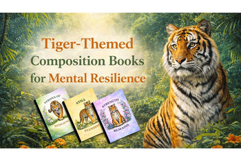 Tiger-Themed Composition Books for Mental Resilience