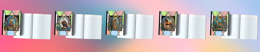 Unveiling the Zoo Animal-Inspired Stained Glass Design Composition Notebook: A Tribute to Creativity and Inspiration