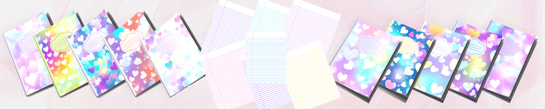 Heart-Themed Composition Notebooks for Journaling - MySisterIsASurvivor