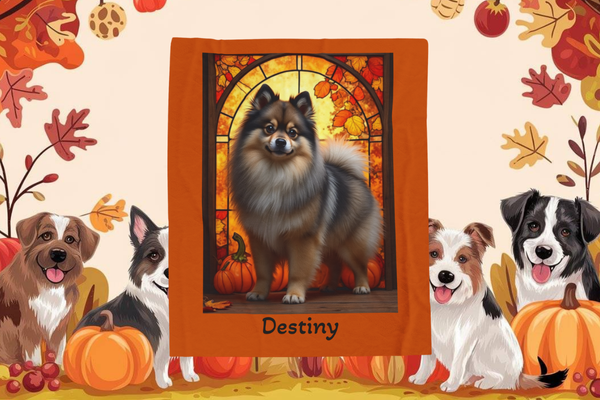 Autumn Dog Lover’s Den Personalized Throws