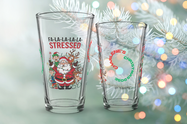 Christmas At Heart Pint Glasses