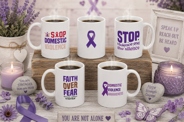 Break the Silence: Domestic Violence Awareness Mugs