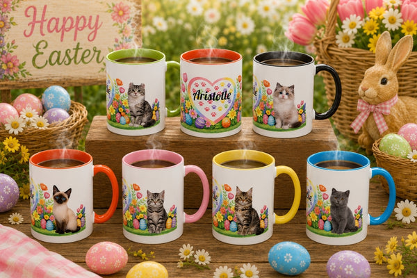Easter Kitten Name Mugs Collection