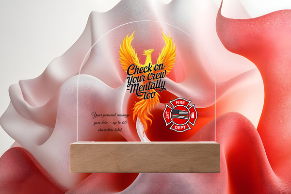 Personalized Firefighter Support 7" Acrylic Dome Plaques