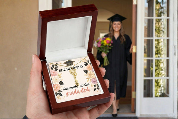 Graduation Cap Name Necklace