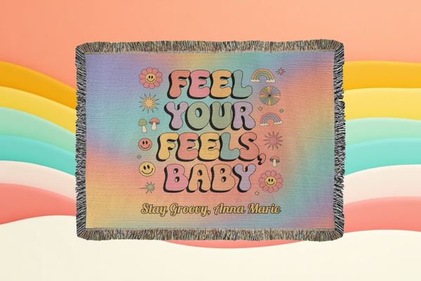 Groovy Minds Matter 70s-Inspired Woven Blankets