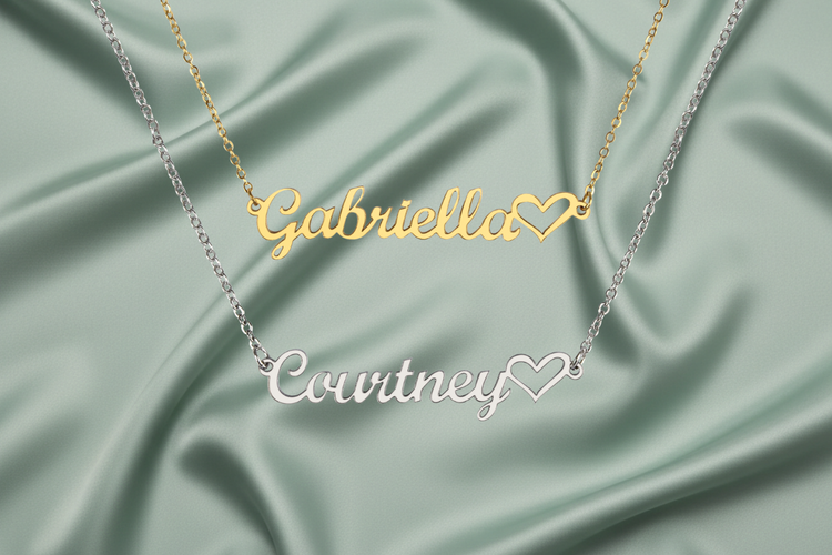 Heart Name Necklaces