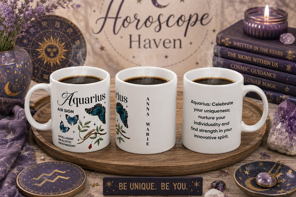 Horoscope Haven Custom Butterfly Zodiac Mugs