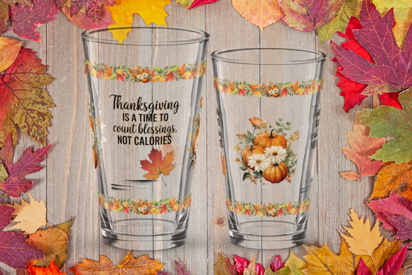 Thanksgiving Mindfulness Pint Glasses