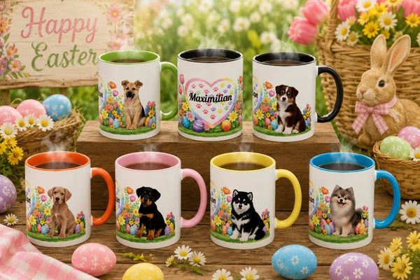 Easter Puppy Name Mugs Collection