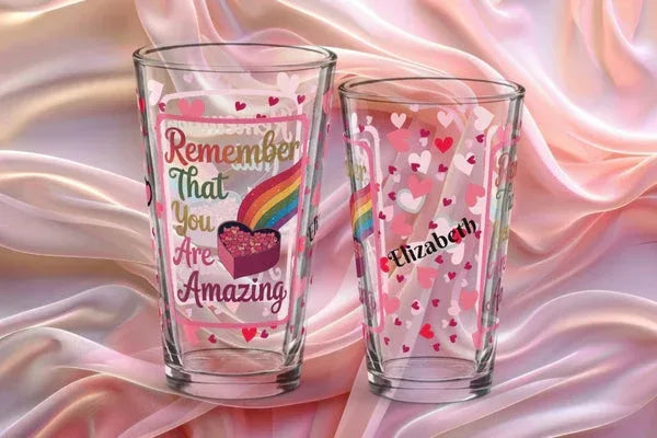 Valentine's Pint Glasses - MySisterIsASurvivor