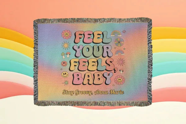 Groovy Minds Matter 70s-Inspired Woven Blankets