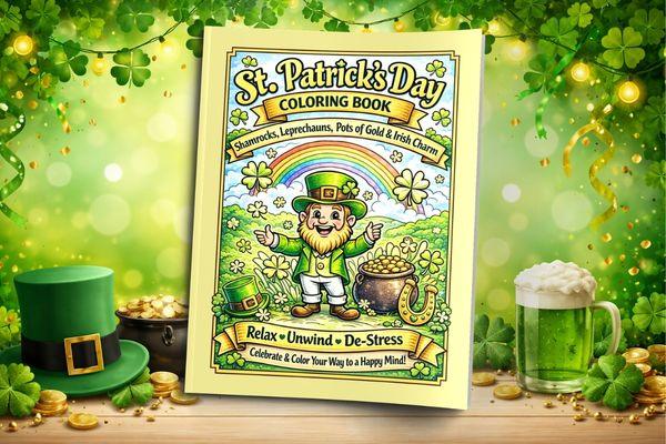 St. Patrick's Day Coloring Books - Stress Relief & Art Therapy - MySisterIsASurvivor