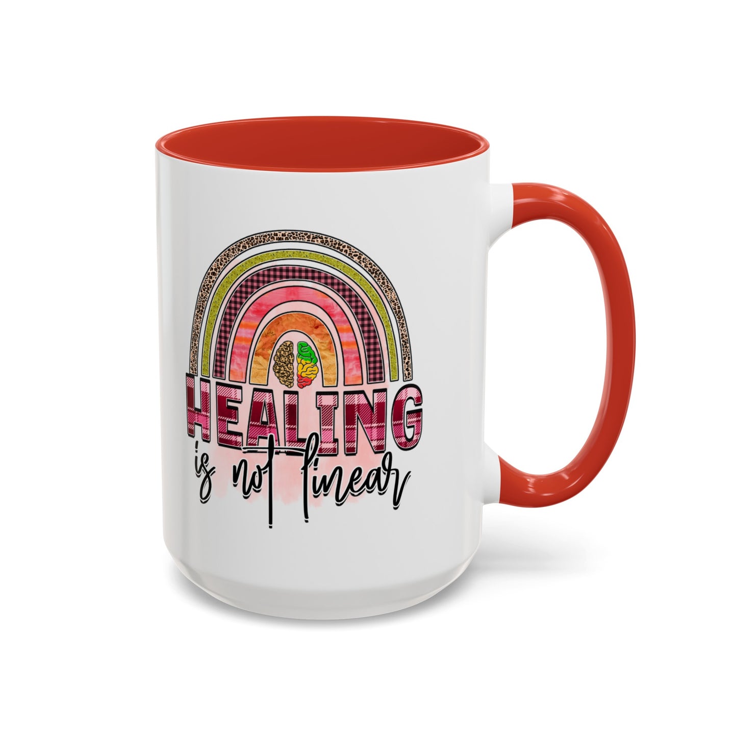 Healing Is Not Linear - Accent Coffee Mug (11, 15oz)