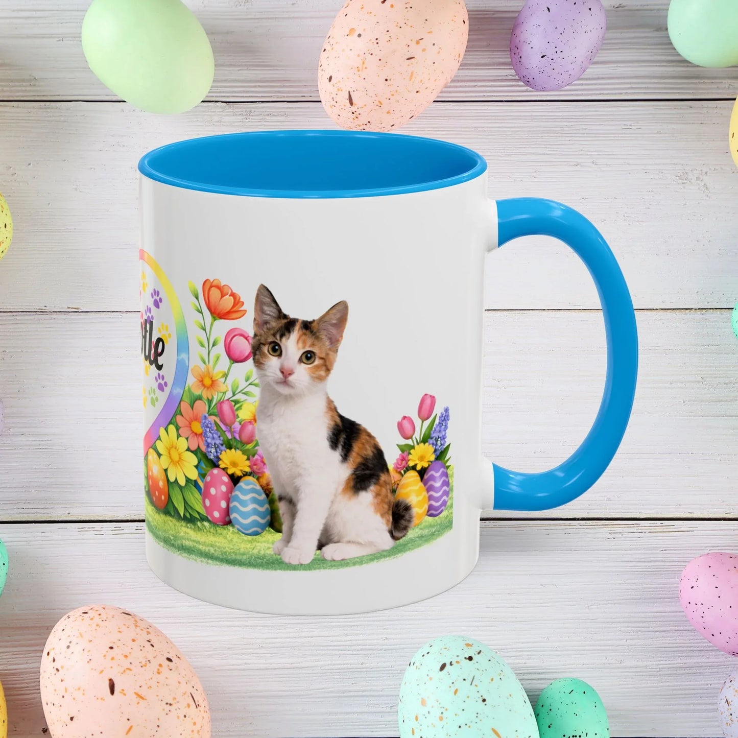 Shop our japanese bobtail kitten easter mug featuring the 11oz style option from MySisterIsASurvivor.