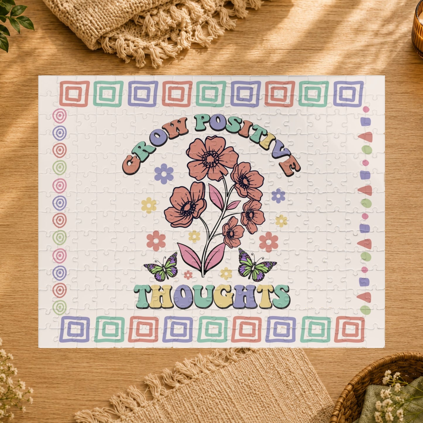 Grow Positive Thoughts - Affirmation Puzzle Gift for Survivors and Puzzle Lovers
