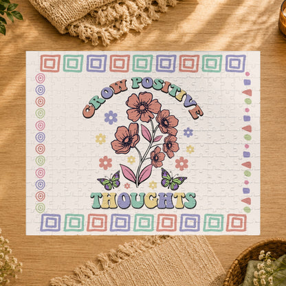 Grow Positive Thoughts - Affirmation Puzzle Gift for Survivors and Puzzle Lovers