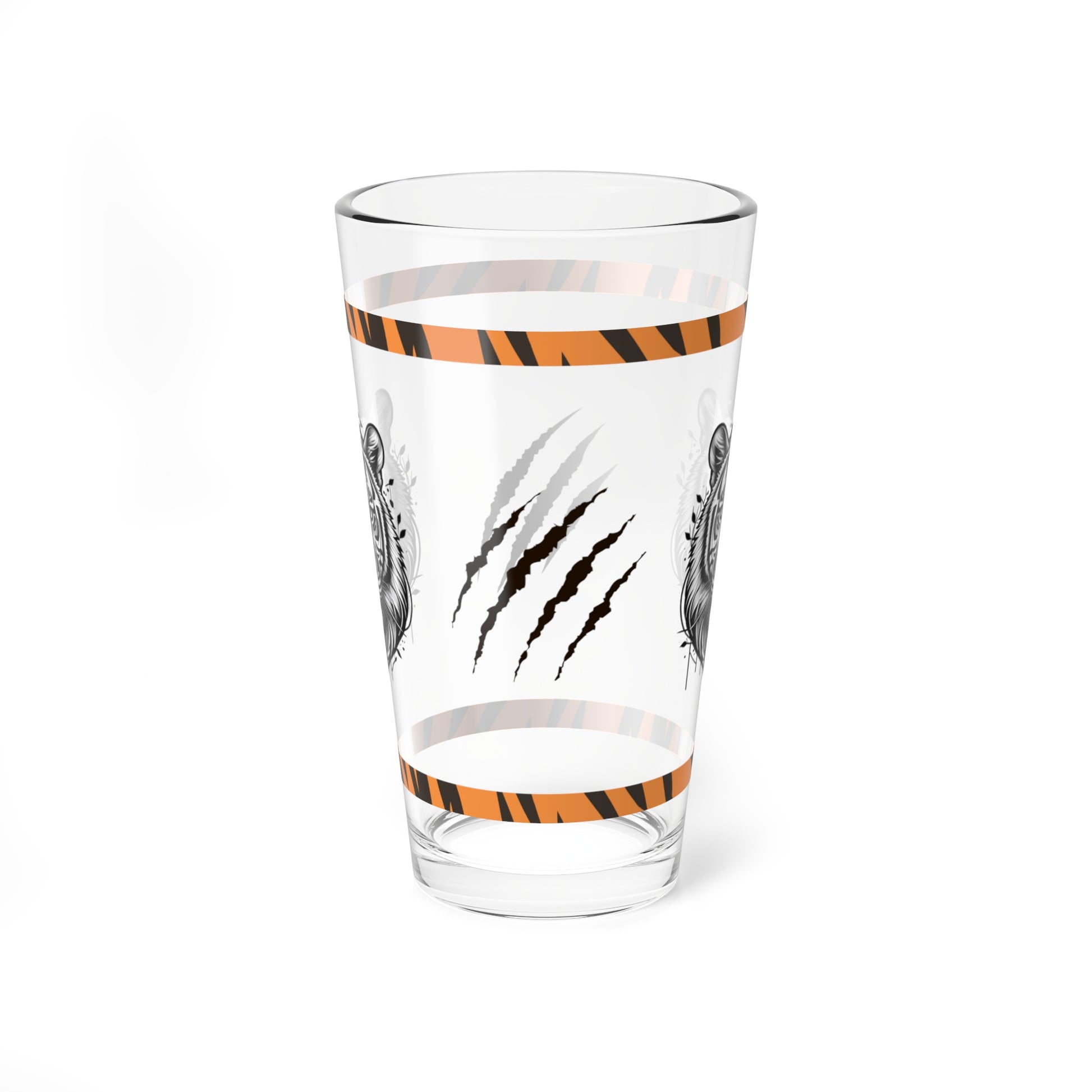 Courageous Roar 16oz Tiger Pint Glass - Inspiring Strength, Courage, and Empowerment
