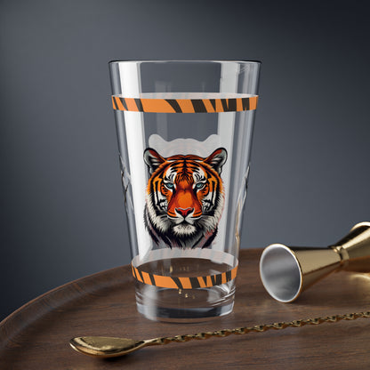 Wild Resilience 16oz Tiger Pint Glass - Inspiring Strength, Courage, and Empowerment