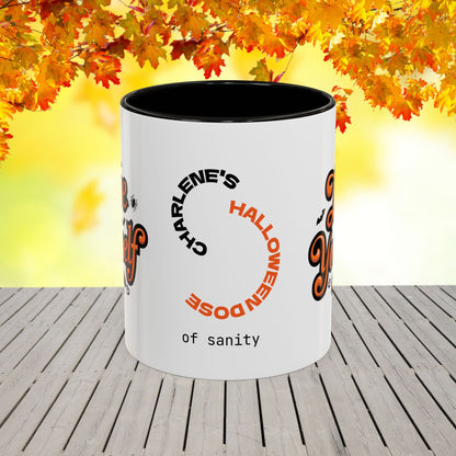 Love Yourself Halloween Mug -custom coffee cup with name & uplifting seasonal quote