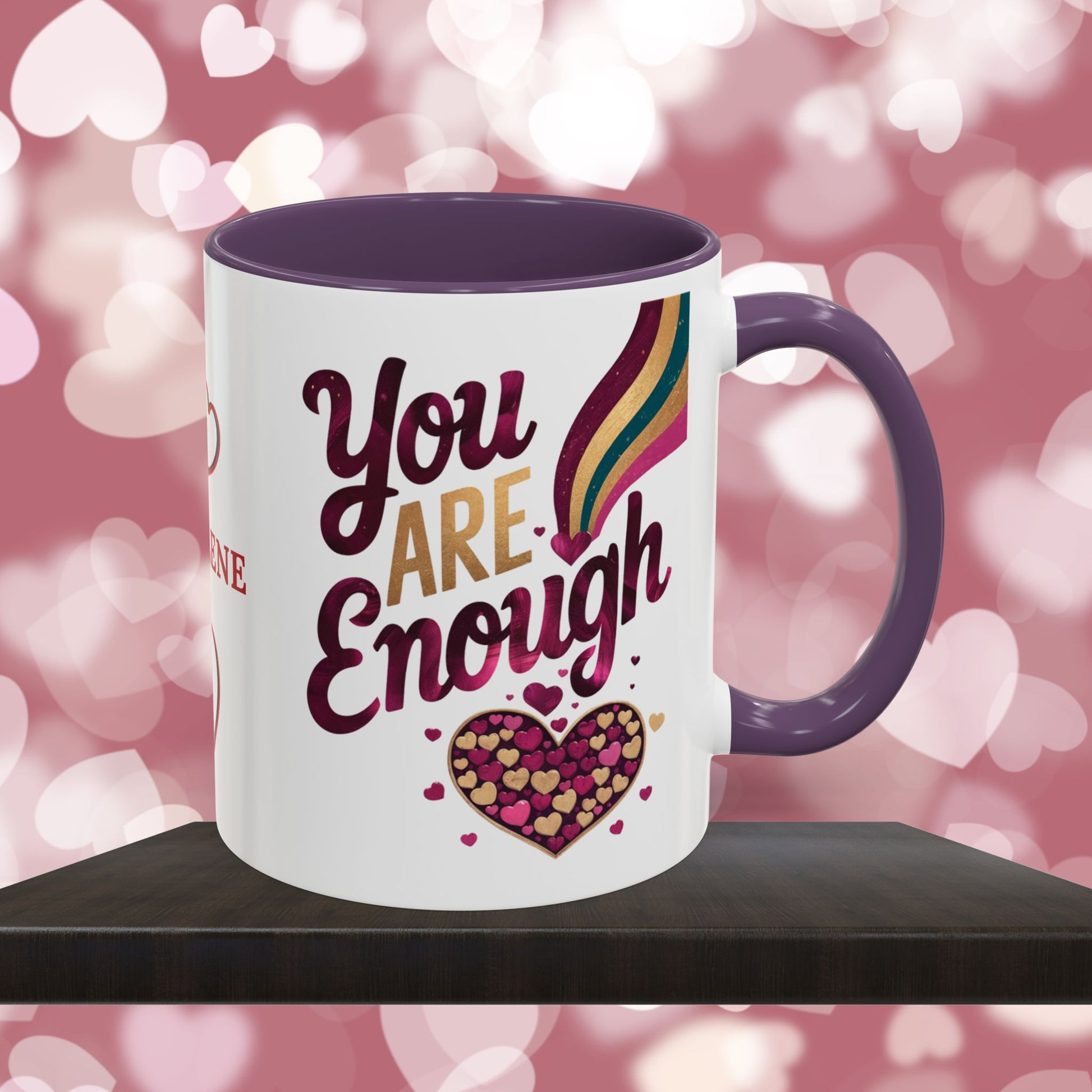 You Are Enough: Personalized Valentine's Day Affirmation Mug – Inspiring Positivity and Emotional Wellness, 11oz or 15oz