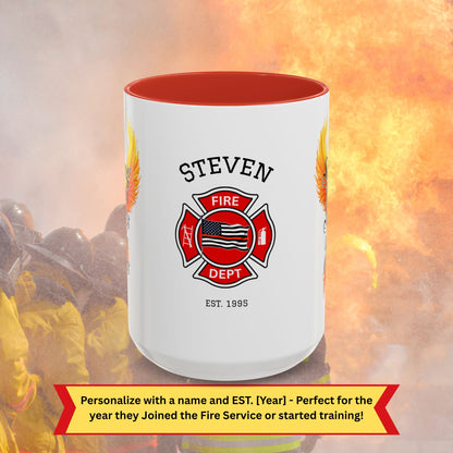 Firefighter Support Custom Mug - Saving Lives Starts with Ours | Personalized Mental Health Gift for Firefighters