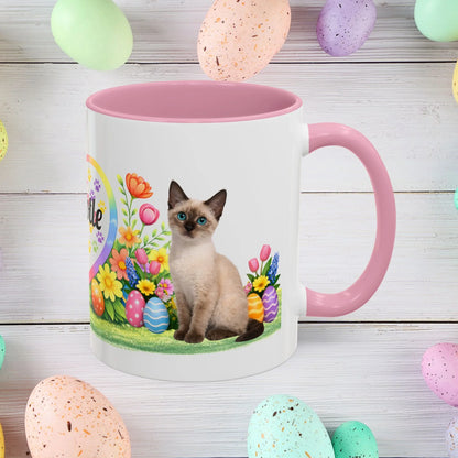 Shop our tonkinese kitten easter mug featuring the 11oz style option from MySisterIsASurvivor.