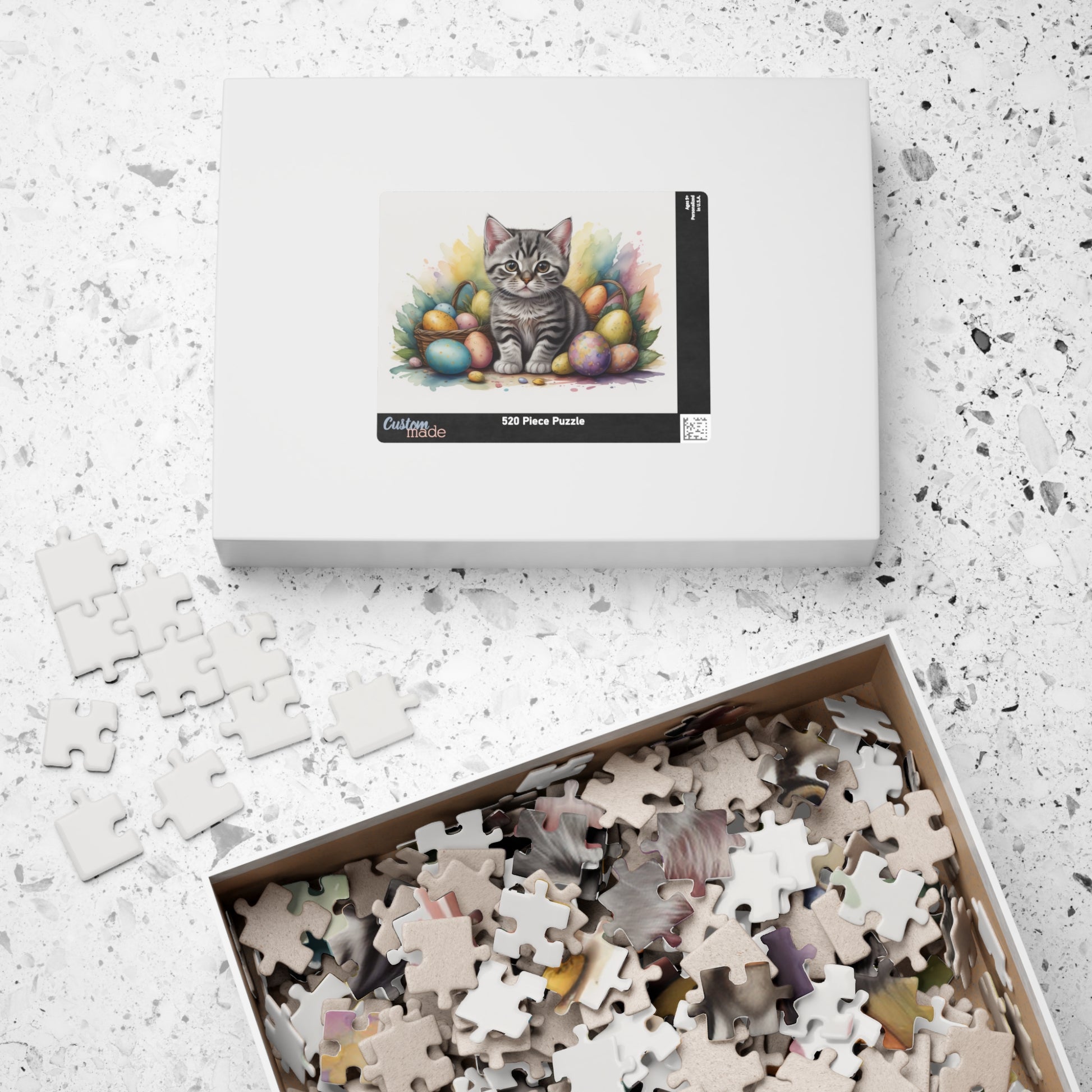 American Shorthair Easter Kitten Puzzle - Cat Lovers, Mental Health Benefits, Holiday Fun, Mindfulness, Stress Relief, Festive Gift