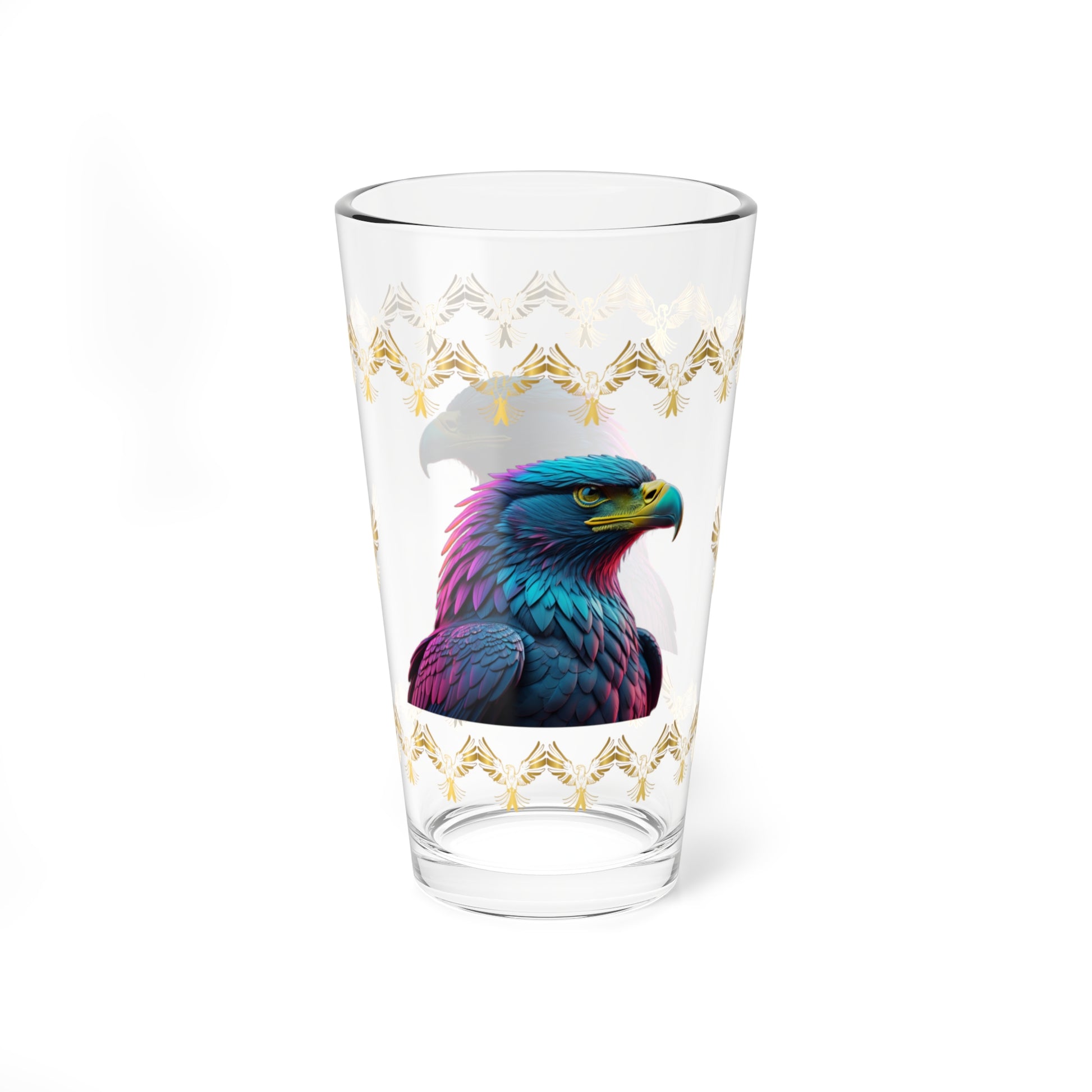 Eagle's Fortitude 16oz Eagle Pint Glass - Symbol of Strength, Resilience, and Mental Health Awareness