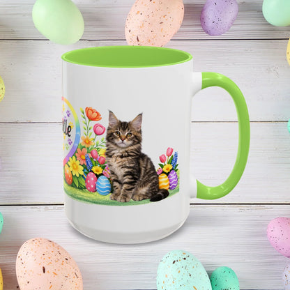 Shop our maine coon kitten easter mug featuring the 15oz style option from MySisterIsASurvivor.