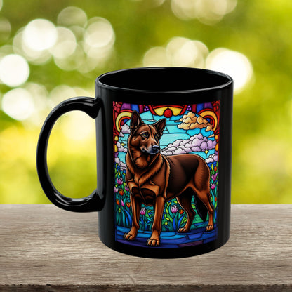 German Shepherd (Liver) Personalized Mug, Pet Lover Mug, Dog Coffee Mug, Custom Name Mug, Dog Lover Gift, Dog-Themed Mug, GS Mug