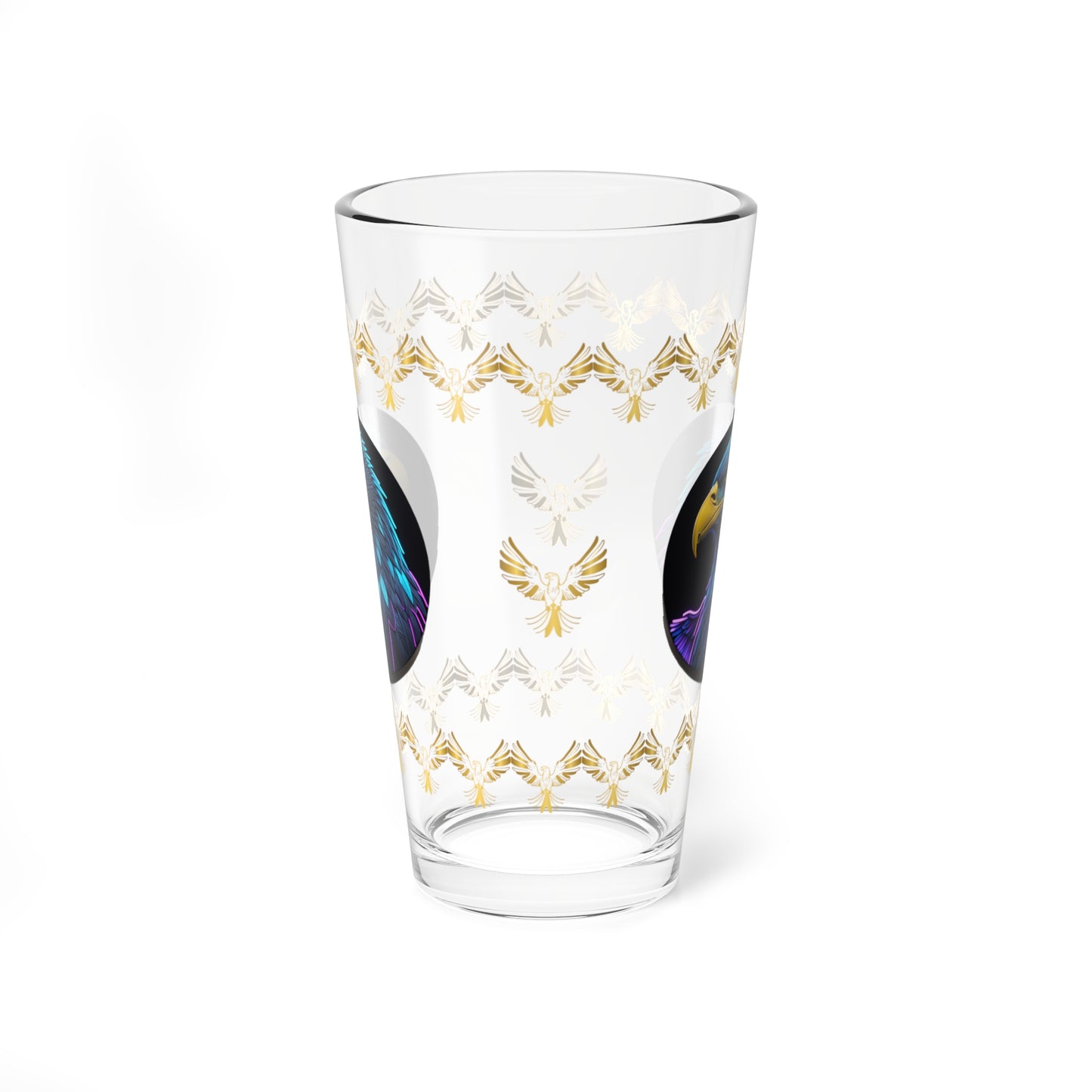 Eagle Vision Triumph 16oz Eagle Pint Glass - Symbol of Strength, Resilience, and Mental Health Awareness
