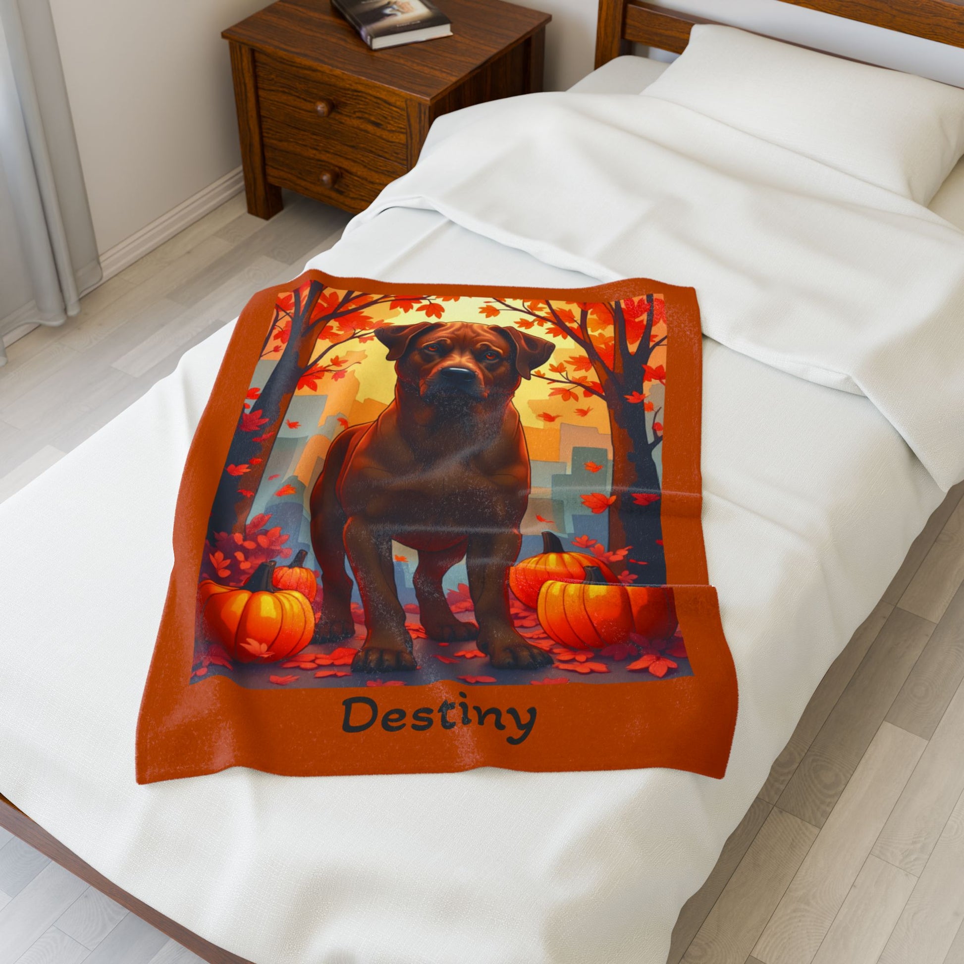 Red Rottweiler velveteen plush blanket, personalized dog throw, cozy gift for loyal Rottie fans - MySisterIsASurvivor