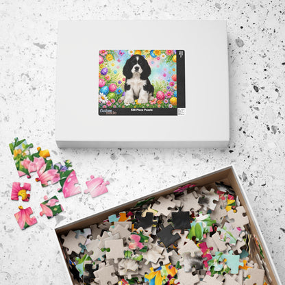 American Cocker Spaniel (Black & White) Easter Puppy Puzzle