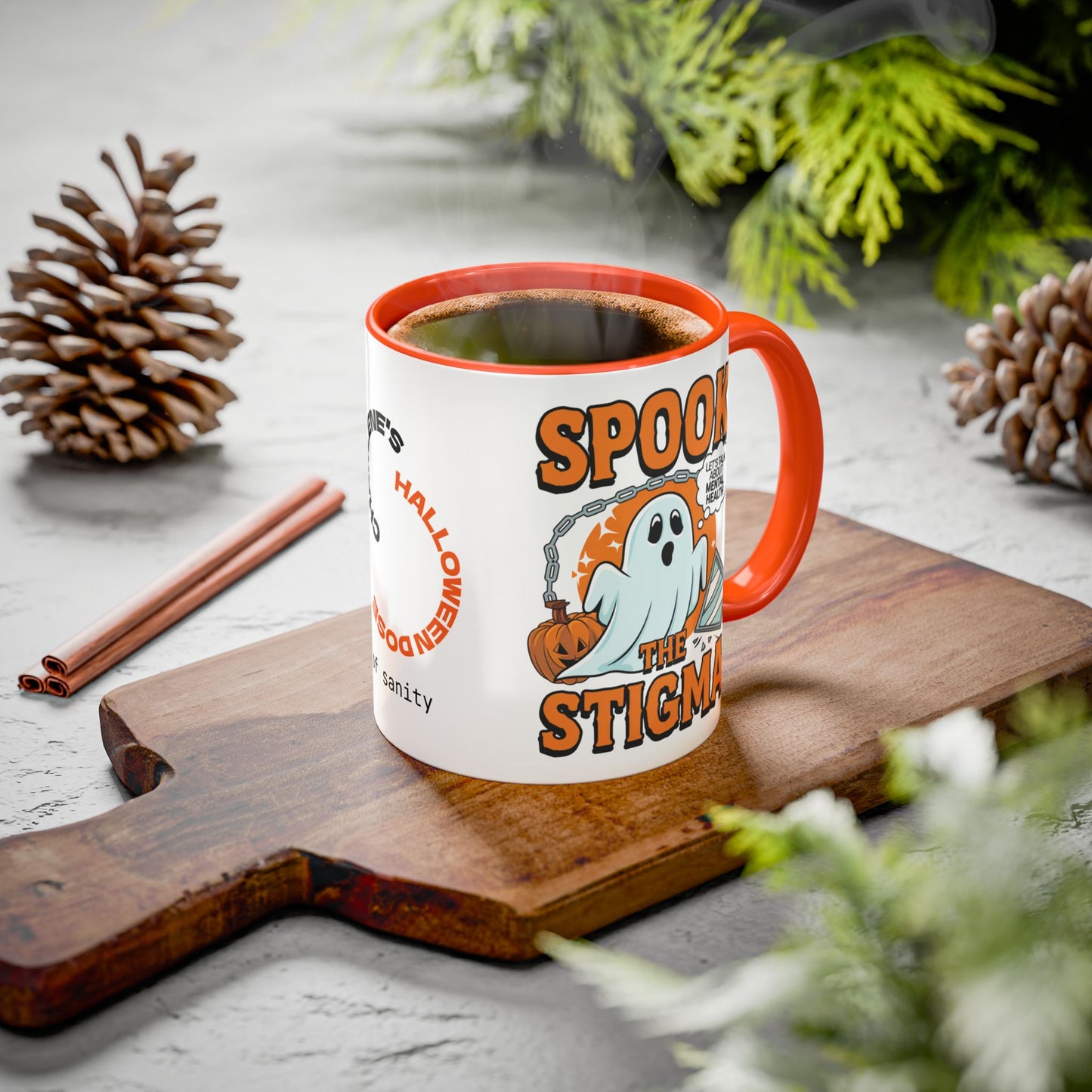 Spook the Stigma - Personalized Halloween Mug for Mental Health Advocates & Survivors