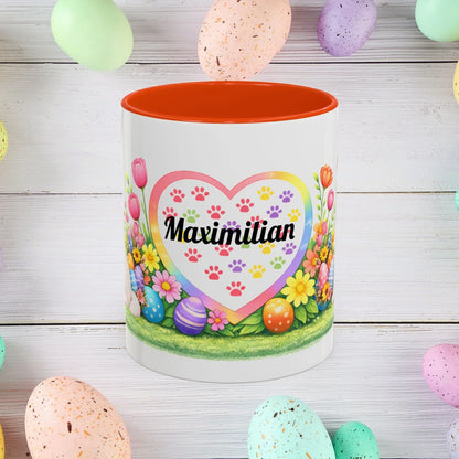 Shop our premium akita white puppy easter mug from MySisterIsASurvivor.