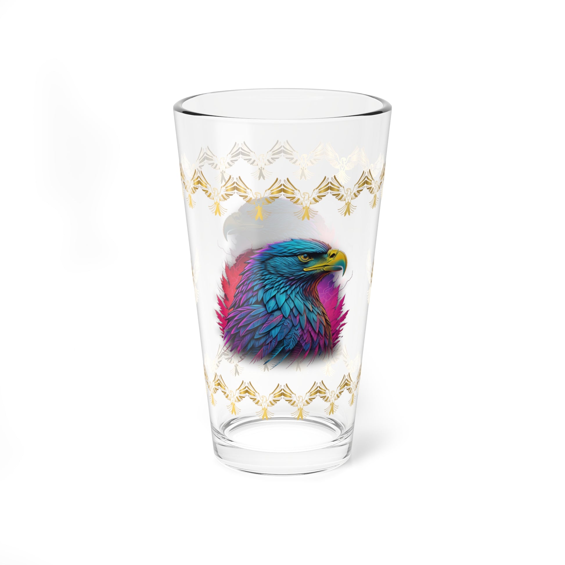 Triumphant Talons 16oz Eagle Pint Glass - Symbol of Strength, Resilience, and Mental Health Awareness