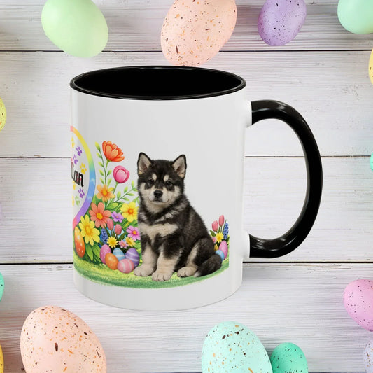 Shop our alaskan malamute agouti white puppy easter mug featuring the 11oz style option from MySisterIsASurvivor.