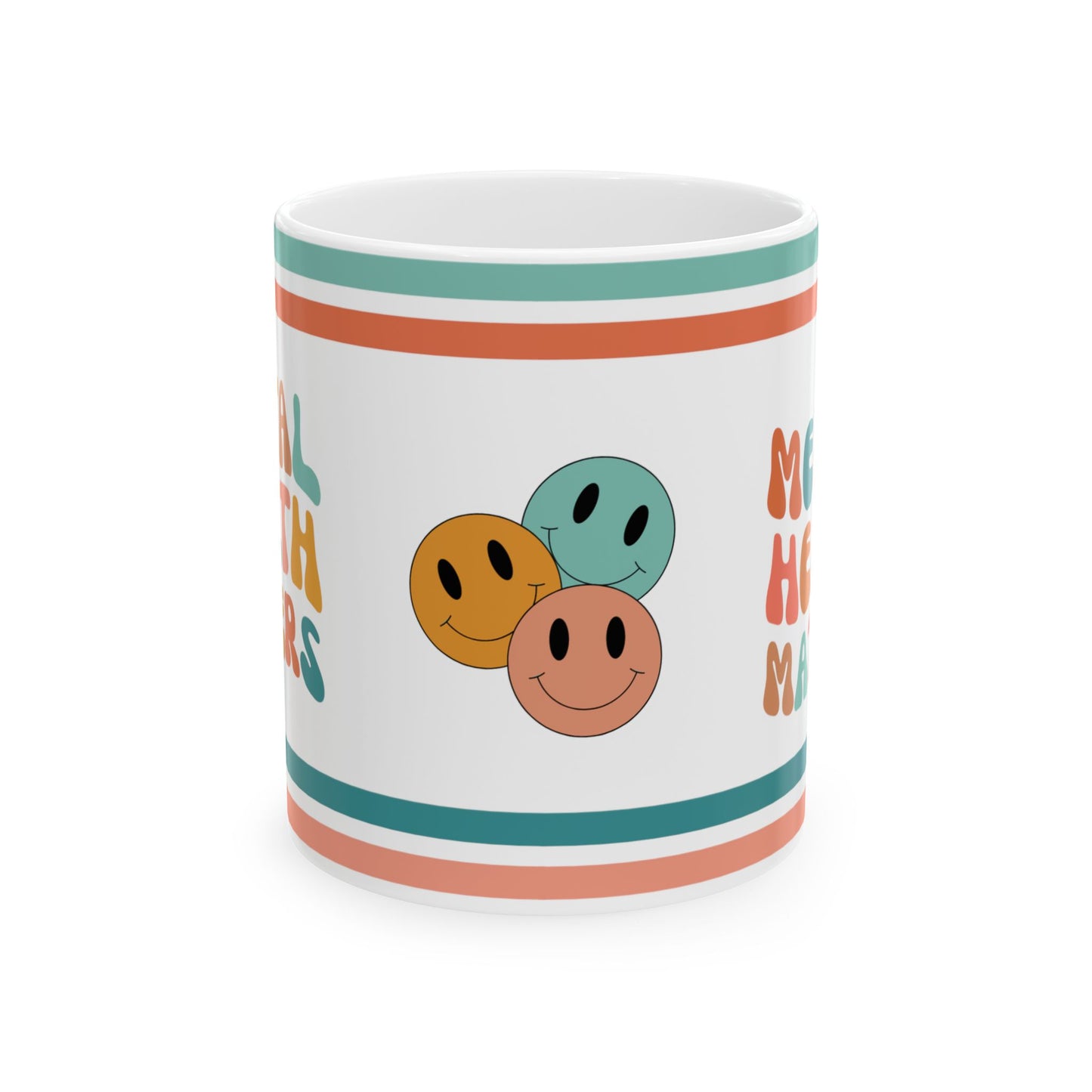 Mental Health Matters Retro Ceramic Mug, (11oz, 15oz)
